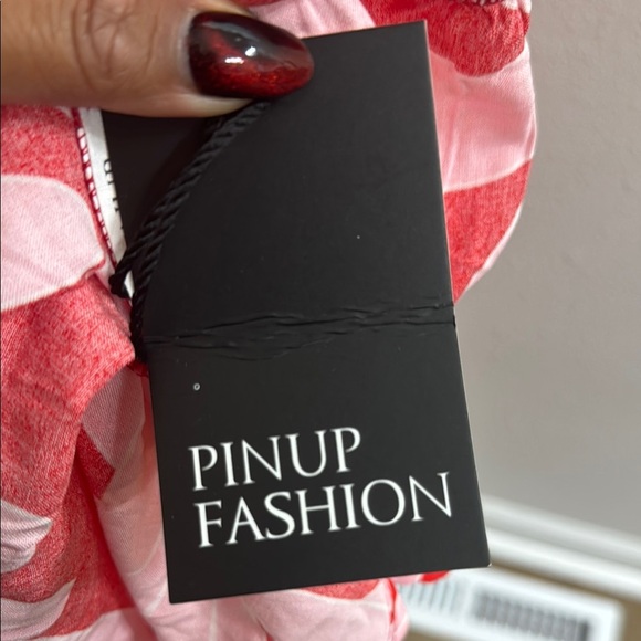 Red and Orange Sleeveless Maxi Sundress with Square Neck - Picture 5 of 9